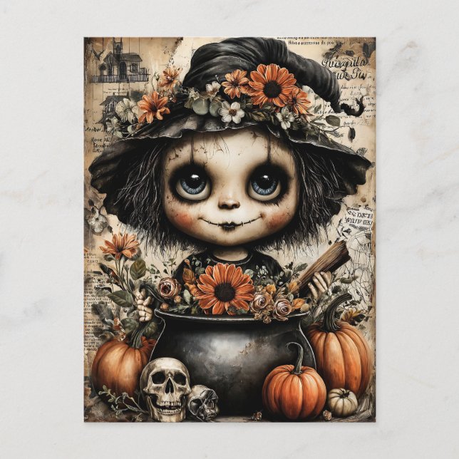 Fright & Delight Halloween Helg Vykort (Framsida)