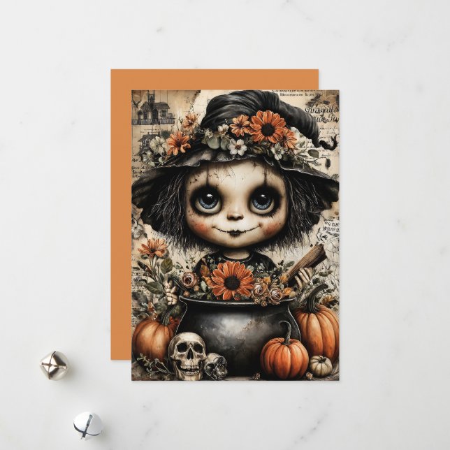 Fright & Delight Halloween Julkort (Fram/Back In Situ)