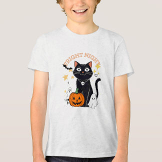 Fright Night Halloween Cat T Shirt