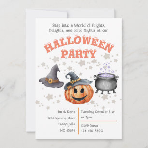 Frights, Delight & Eerie Sights! Halloween fest Inbjudningar