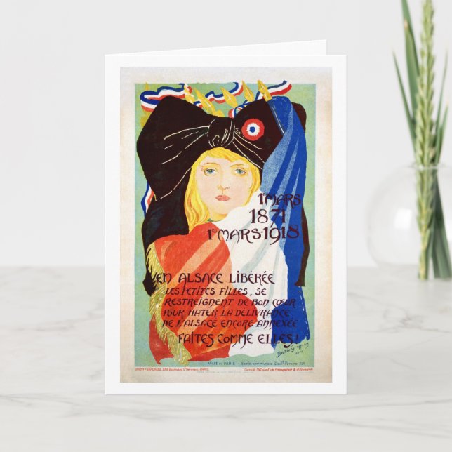 Frigivna Alsace - fransk Kort (Framsida)