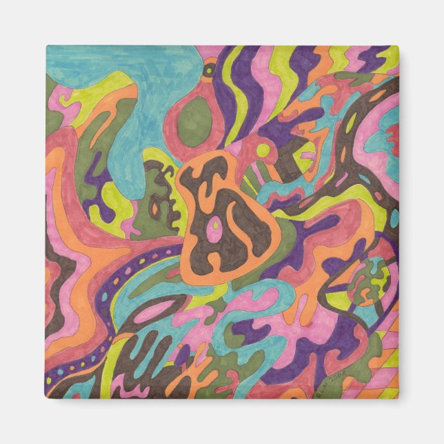 "Frigör" abstraktens kylkonst Magnet (Framsidan)