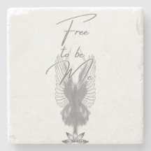 Frigör att vara Me Stone Underlägg