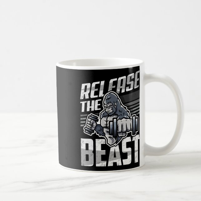 Frigör Beasten - Bodybuilding der Sport Bodybuildi Kaffemugg (Höger)