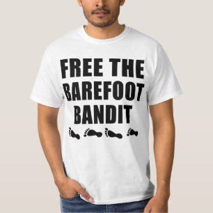 Frigör de barfota bandittshirtsna t-shirt