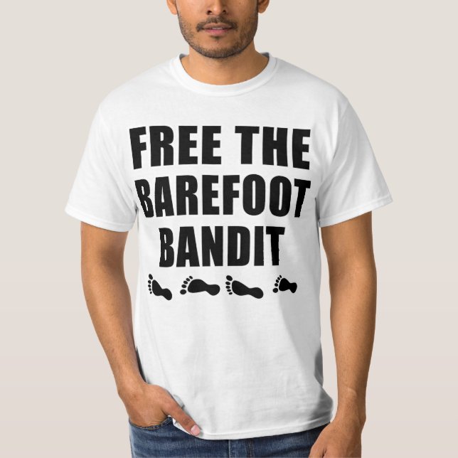 Frigör de barfota bandittshirtsna t-shirt (Framsida)
