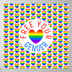 Frigör din Gender, Rainbow Heart Poster