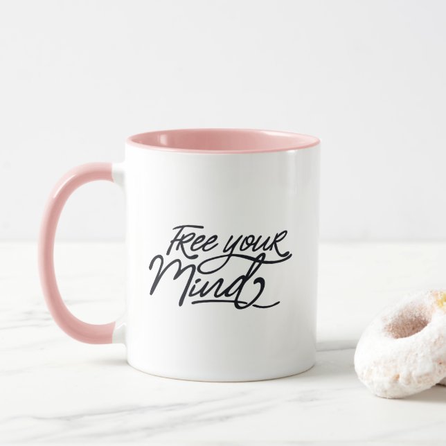 Frigör din sinniga inspirerande Yoga-citat Mugg (Med munk)