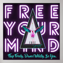 Frigör ditt sinnrika, spritt Flamingo Inspo-Poster