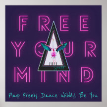 Frigör ditt sinnrika, spritt Flamingo Inspo-Poster