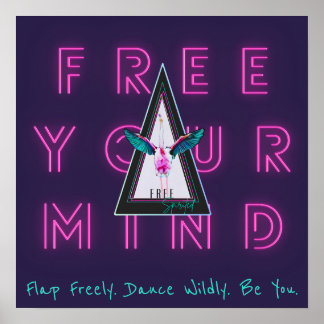 Frigör ditt sinnrika, spritt Flamingo Inspo-Poster Poster