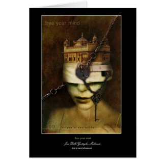 frigör ditt varar besvärad hälsningskort