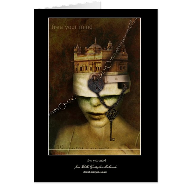 frigör ditt varar besvärad hälsningskort (Framsidan)