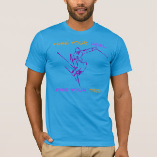 Frigör ditt varar besvärad och går att skida tee shirt