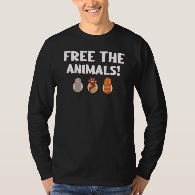 Frigör djuren Welfare Vegan Protest Veggie 1 T Shirt (Framsida)