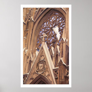 "Frigör" duvan på kyrkligt konstverk Poster