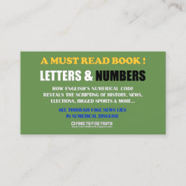 Frigör för att finna sanning/brev & numrerar visitkort