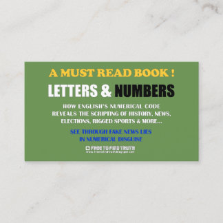 Frigör för att finna sanning/brev & numrerar visitkort