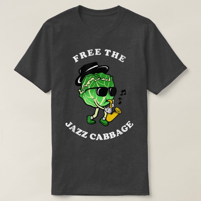 Frigör Jazz-   kabbagetJazz-kålnoten  T Shirt (Design framsida)