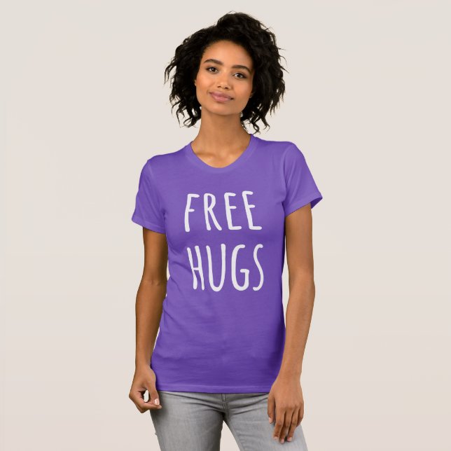 Frigör kramkvinna T-tröja för dräkt för amerikan T-shirt (Hel framsida)