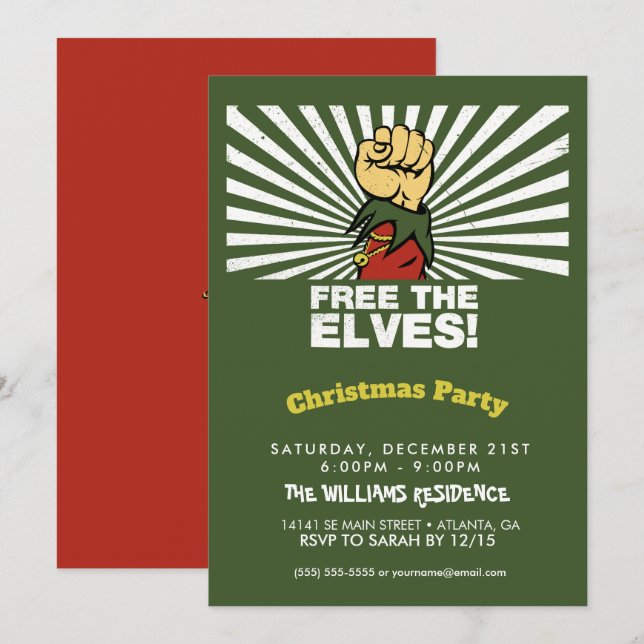 Frigör lavarna! inbjudningar (Fram/baksida)