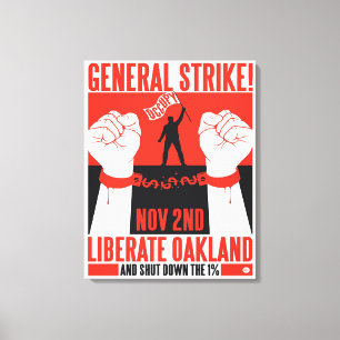 Frigör Oakland Occupy wall street Wrapped Canvas