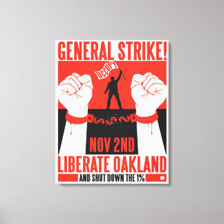 Frigör Oakland Occupy wall street Wrapped Canvas