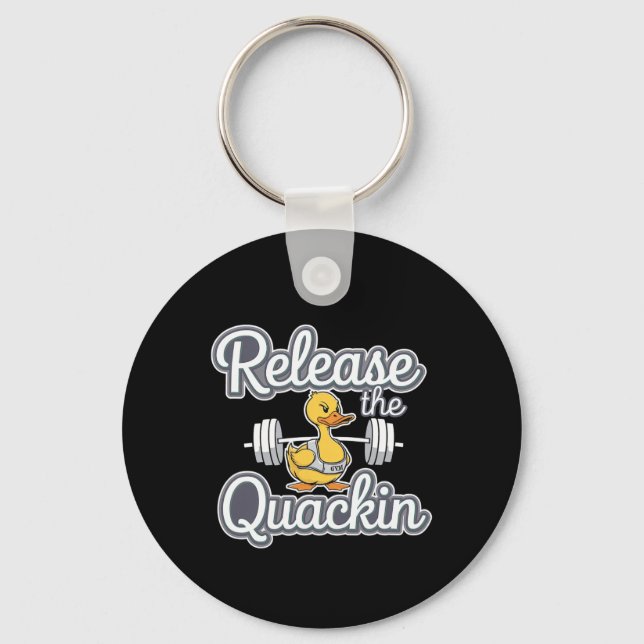 Frigör Quackin Gym Bodybuilding — Nyckelring (Framsida)