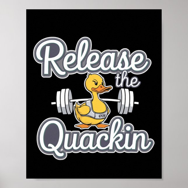 Frigör Quackin Gym Bodybuilding — Poster (Framsidan)