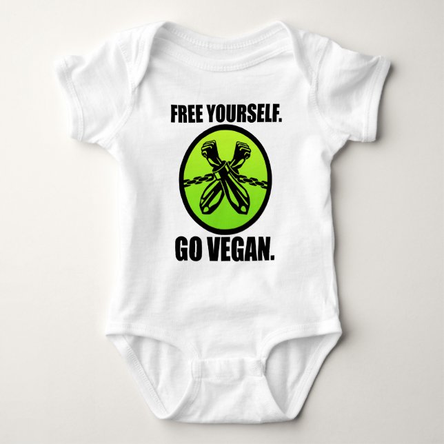 Frigör sig Yourself. Går veganen! T Shirt (Framsida)