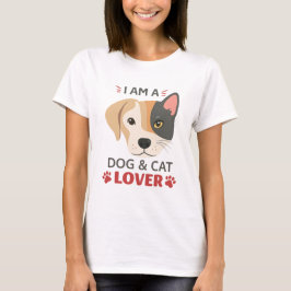 Frigörande kvinnors Hund och katt Lover T-Shirt - 