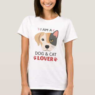 Frigörande kvinnors Hund och katt Lover T-Shirt -
