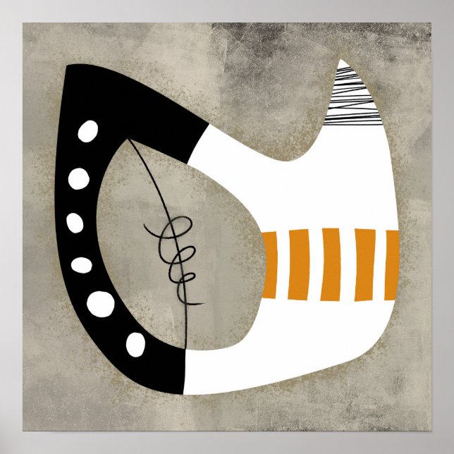 Frihandsfigur - Svartvitt Poster av Orange (Framsidan)