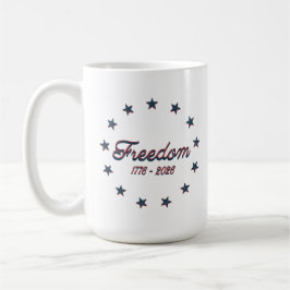 Frihet 1776–2026 Amerika 250 Patriotisk Design Kaffemugg
