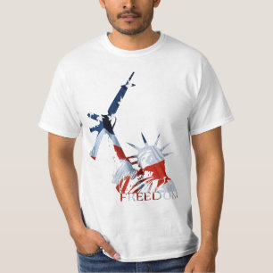 Frihet - 2nd rättelse i rött, vit & blått t shirt