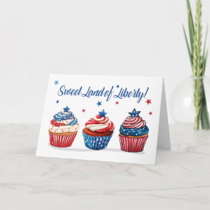 Frihet 4:e juli med patriotiska Muffinsar Kort