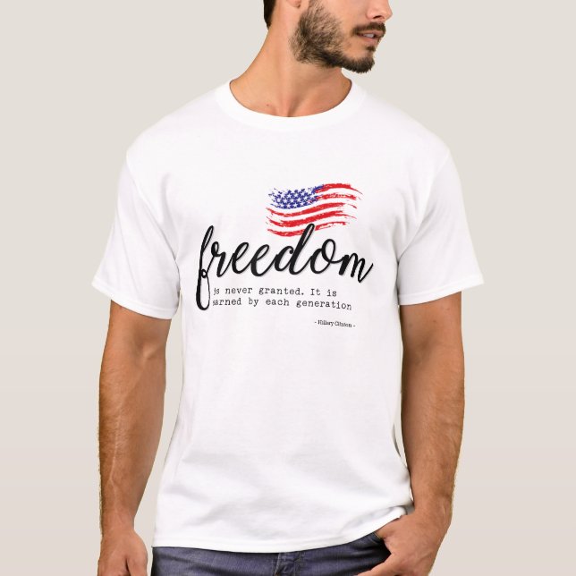 Frihet 4 juli tee shirt (Framsida)