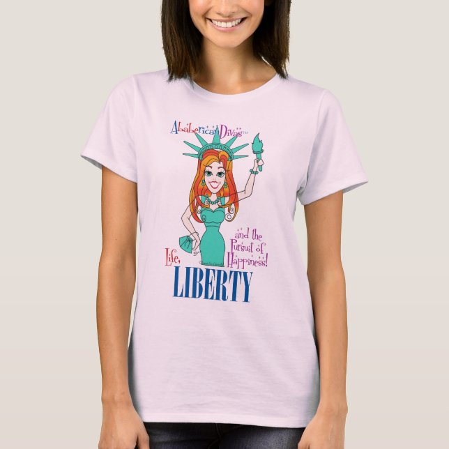 Frihet - AbabericanDivas (tm) Tee Shirt (Framsida)