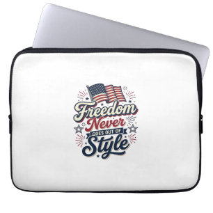 Frihet Aldrig Går Ur Stil Patriotisk Tröja De Laptop Fodral
