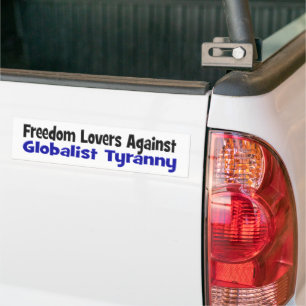 Frihet Älskare mot den globaliserade tyrannin Bildekal