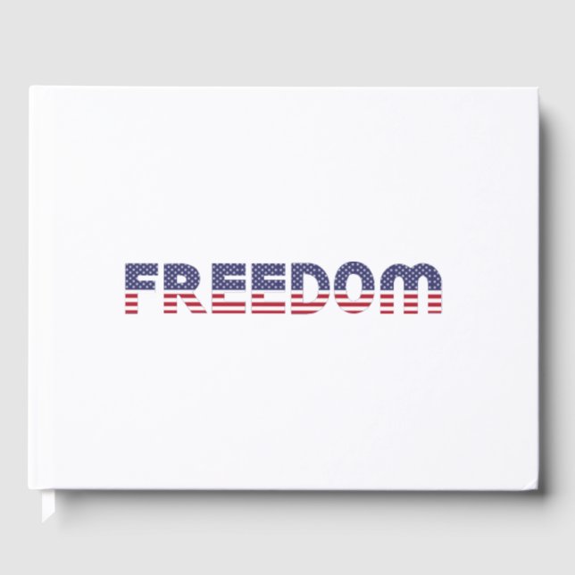 Frihet amerikansk Flagga för patrioter och liberty Gästböcker (Framsida)