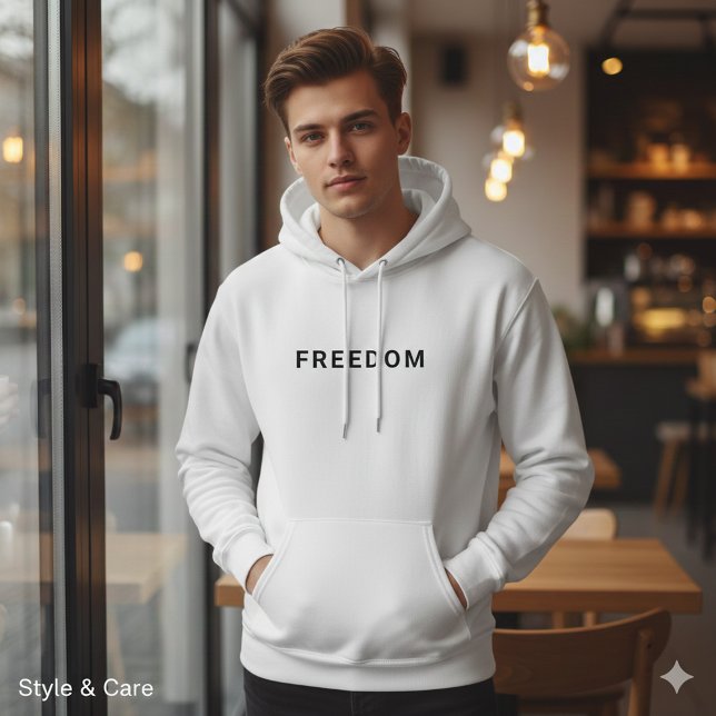 Frihet Anpassad Text Snygg Casual Tröja Hoodie (Freedom Custom Text Stylish Casual Wear Hoodie)