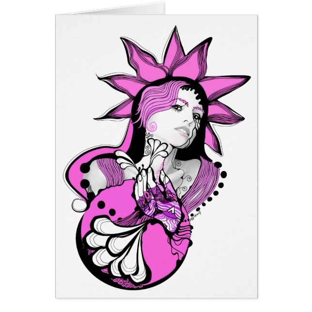 Frihet är den rosa divaen hälsningskort (Framsidan)