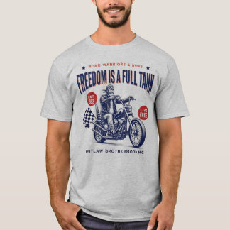 Frihet är en full tank – Vintage-design för motorc T Shirt