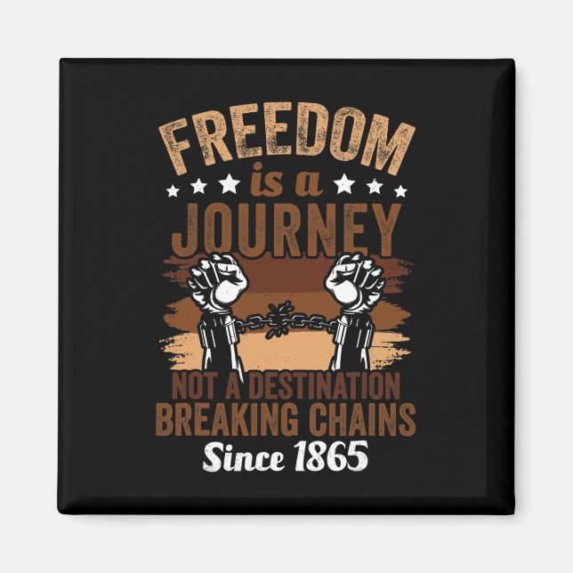 Frihet är en resa 1865 afrikansk amerikan magnet (Framsidan)