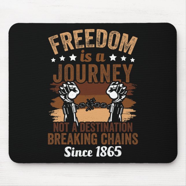 Frihet är en resa 1865 afrikansk amerikan musmatta (Framsidan)