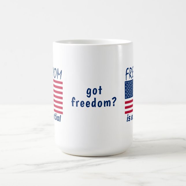 Frihet är grundläggande kaffemugg (Center)