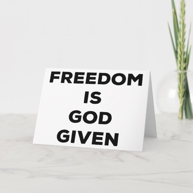 Frihet är Gud given Kort (Framsida)