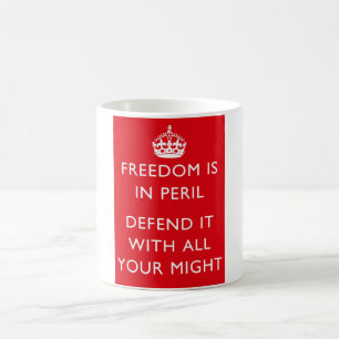Frihet är i affisch för risk WW2 Kaffemugg