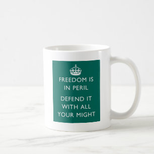 Frihet är i risk kaffemugg